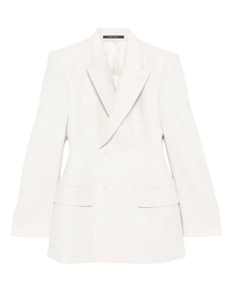 Balenciaga double-breasted hourglass blazer - Nude Nude