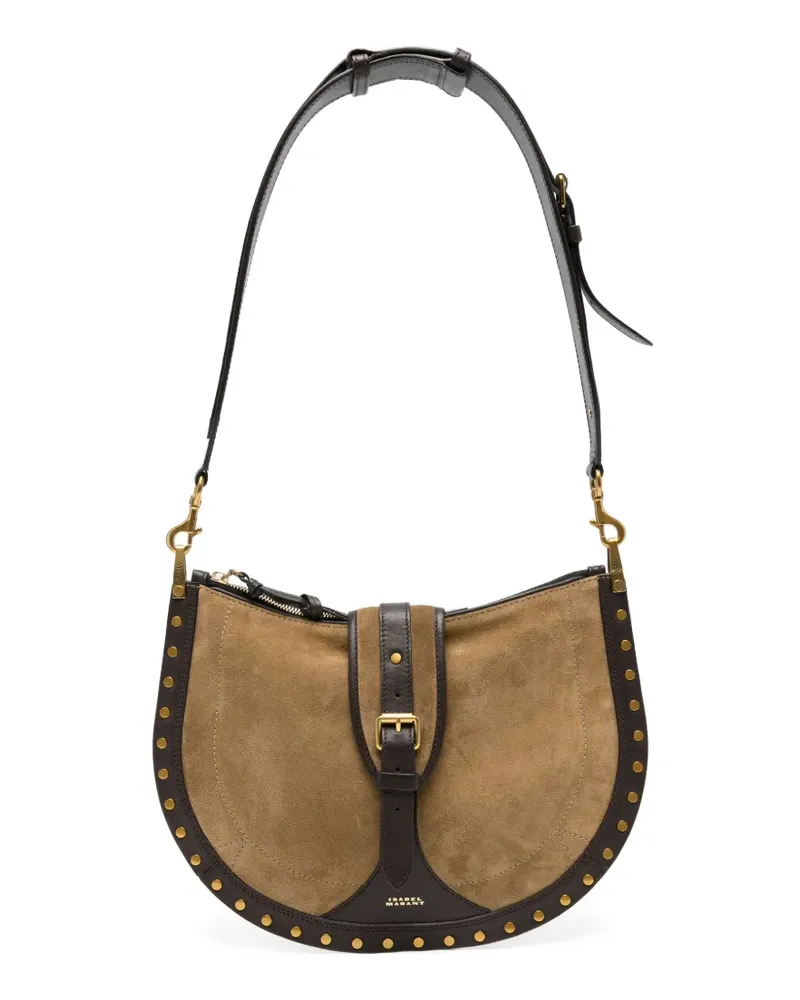 Isabel Marant Oskan buckle leather shoulder bag - Nude Nude