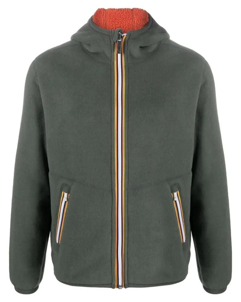 K-Way Wendbare Fleecejacke - Grün Grün