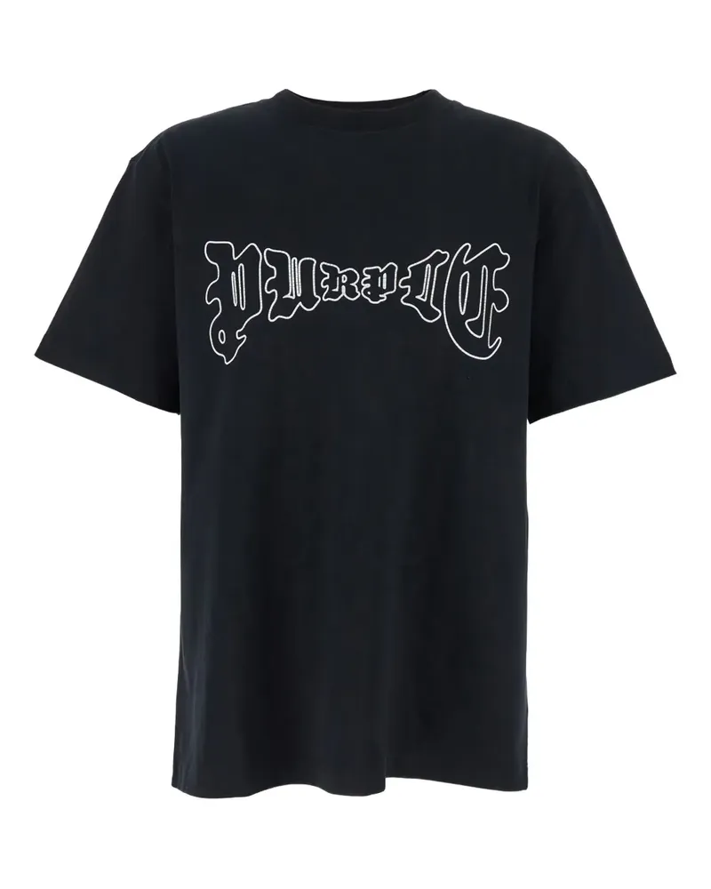 PURPLE BRAND T-Shirt mit Logo-Print - Schwarz Schwarz