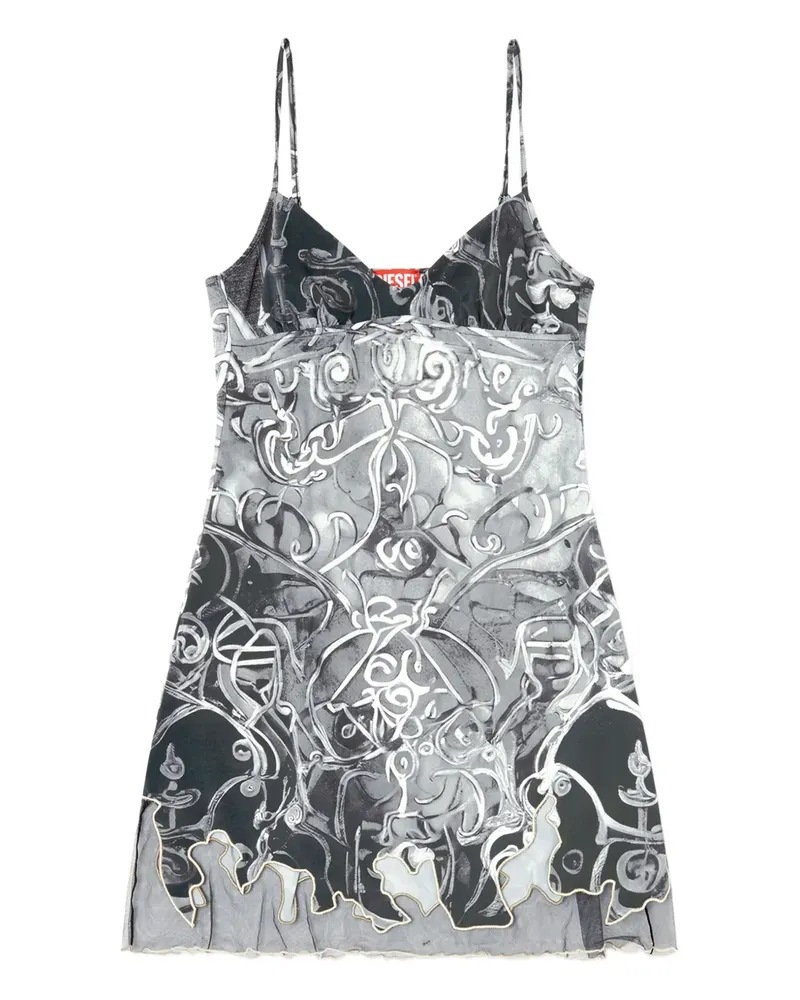 Diesel D-Inlay Minikleid - Grau Grau