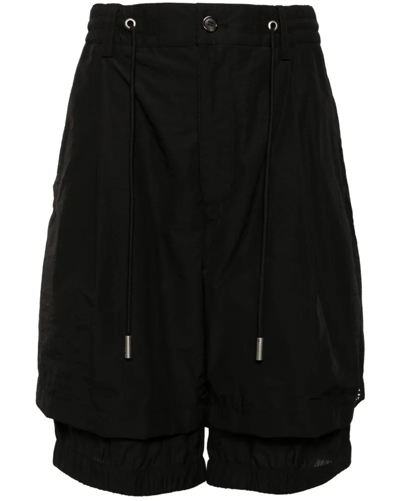 SONGZIO Shorts im Layering-Look - Schwarz Schwarz
