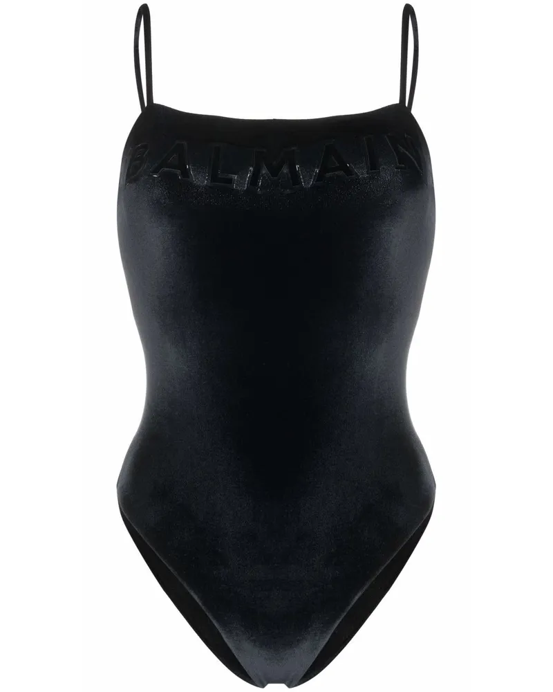 Balmain Klassischer Badeanzug - Schwarz Schwarz