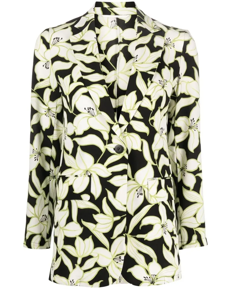 Max Mara Studio Blazer mit Print - Schwarz Schwarz
