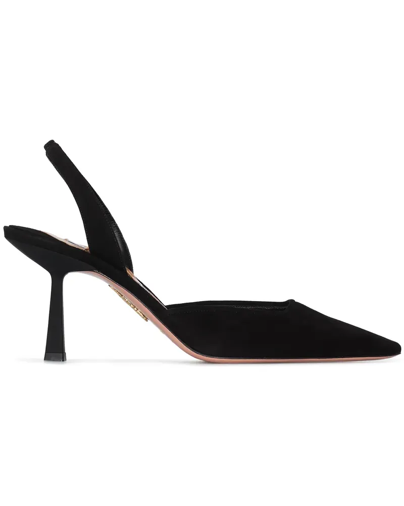 Aquazzura Maia Slingback-Pumps 75mm - Schwarz Schwarz