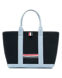 Thom Browne Shopper aus Canvas mit Streifen Blau