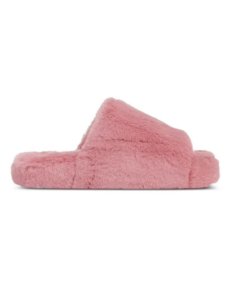 APPARIS Flache Dillon Pantoletten aus Faux Fur - Rosa Rosa