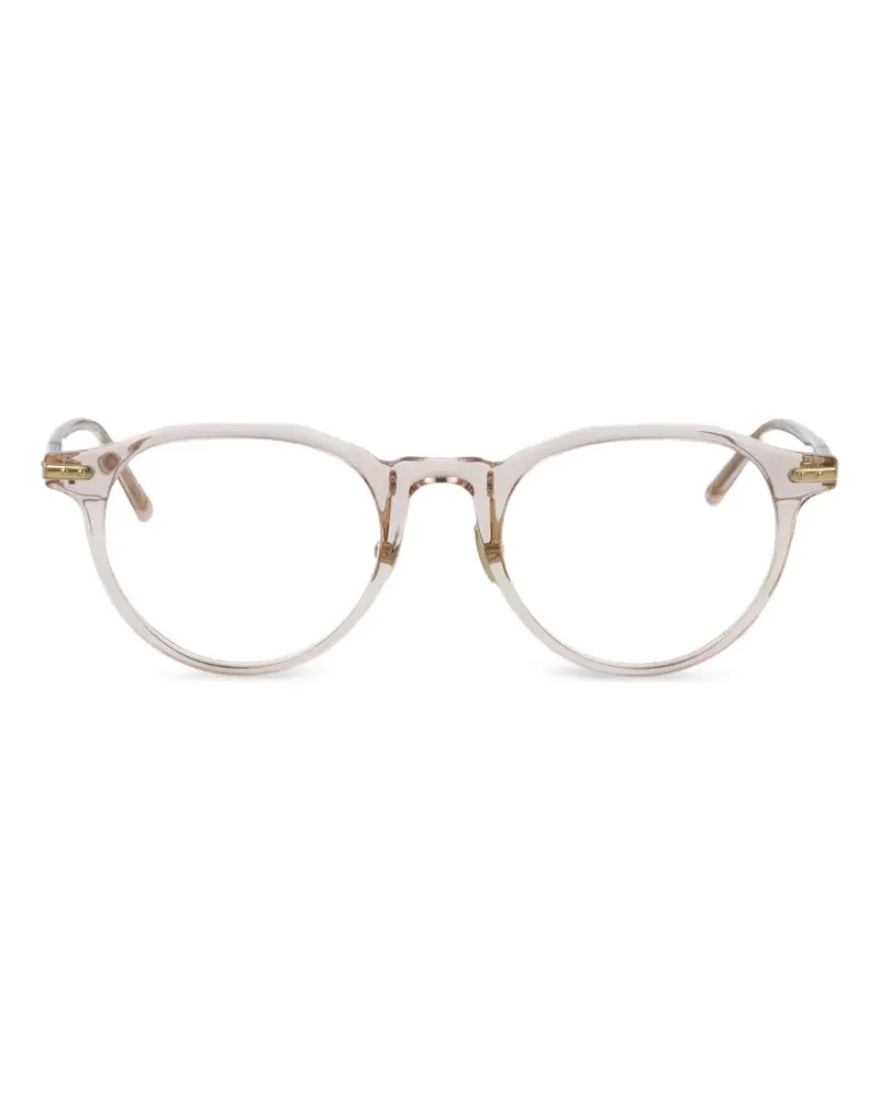 Linda Farrow Corbel round-frame glasses - Nude Nude