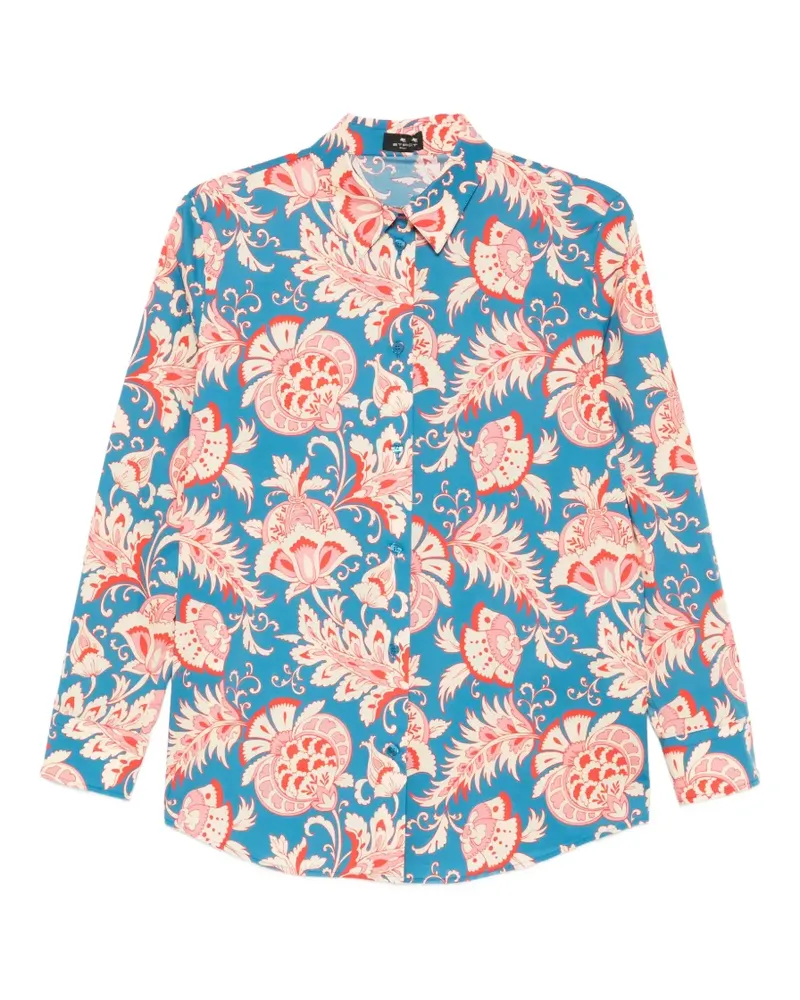 Etro Hemd mit Blumen-Print - Blau Blau