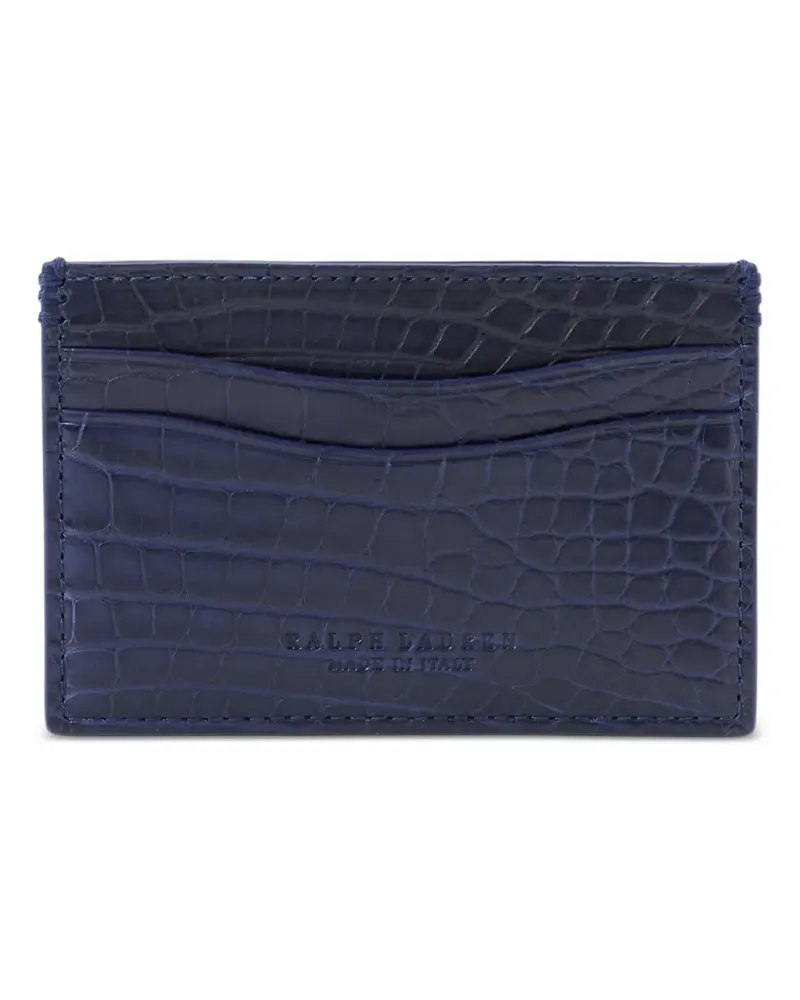 Ralph Lauren Kartenetui aus Alligatorleder - Blau Blau