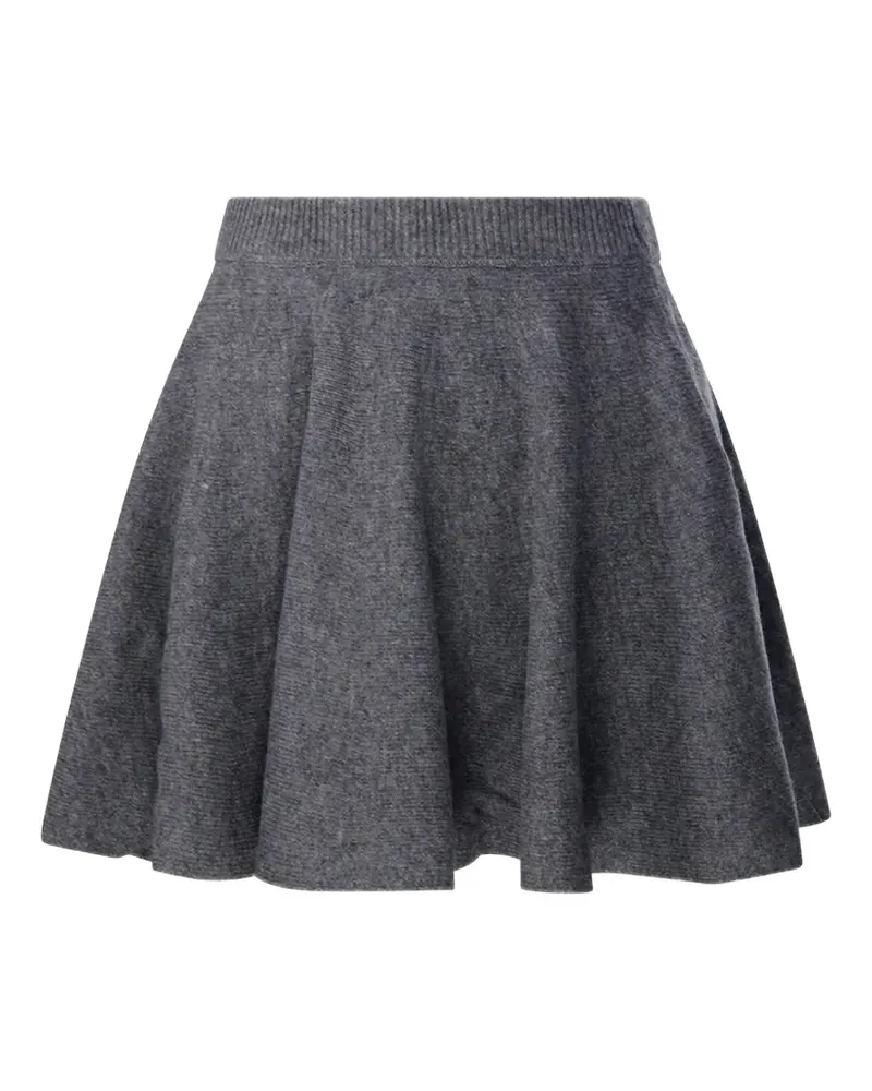By Malene Birger Ausgestellter Sherry Minirock aus geripptem Strick - Grau Grau