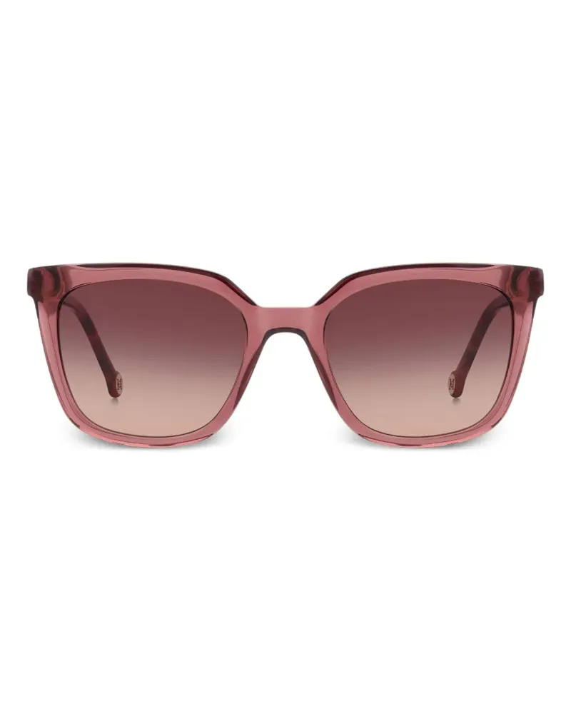 Carolina Herrera New York Geometrische Sonnenbrille in Schildpattoptik - Rot Rot