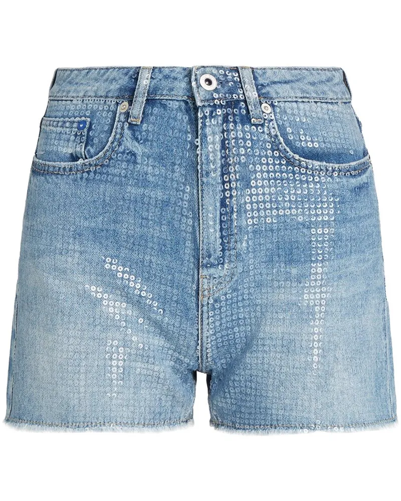 Karl Lagerfeld Jeans-Shorts mit Pailletten - Blau Blau