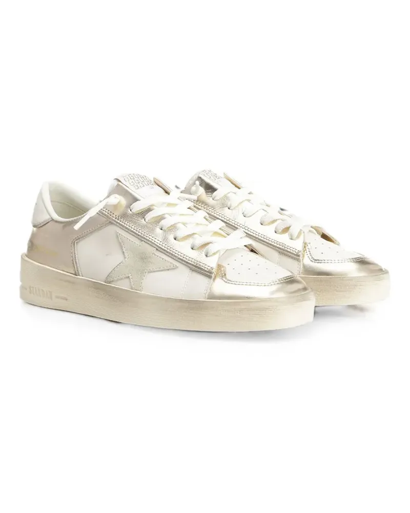 Golden Goose Stardan laminated leather sneakers - Weiß Weiß