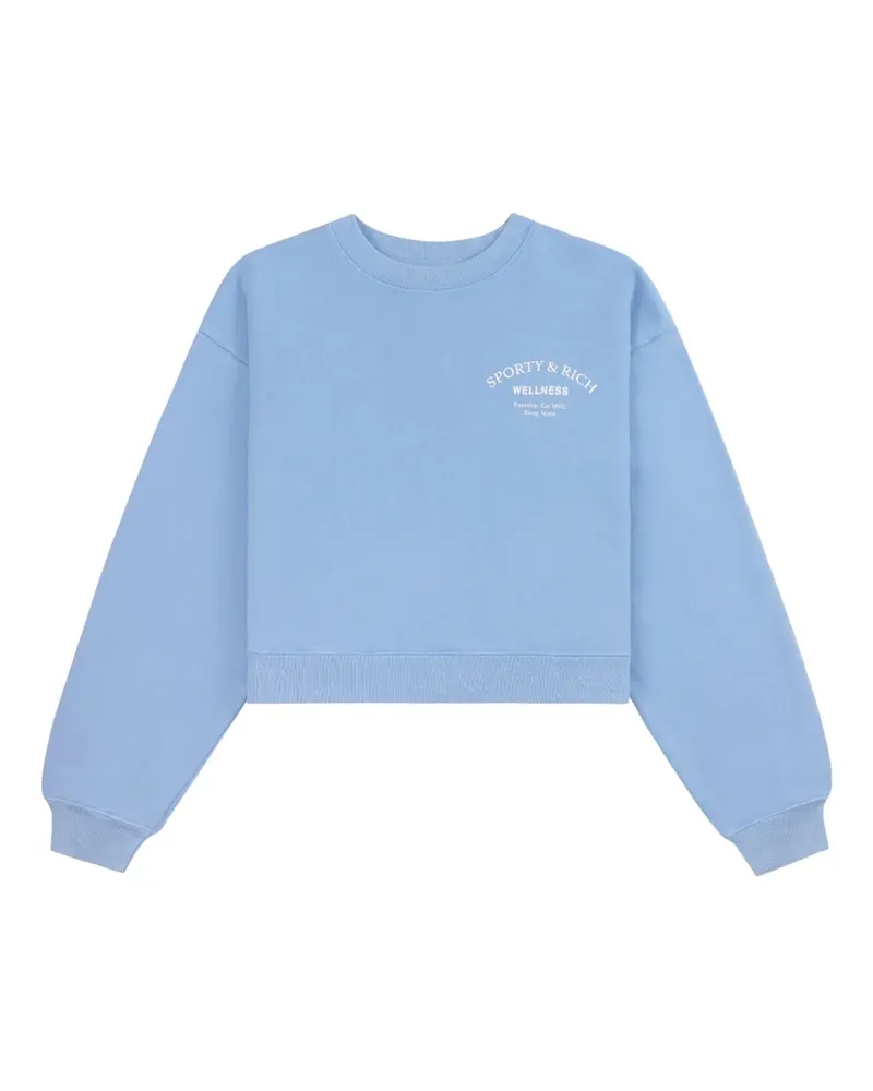 SPORTY & RICH Cropped-Sweatshirt - Blau Blau