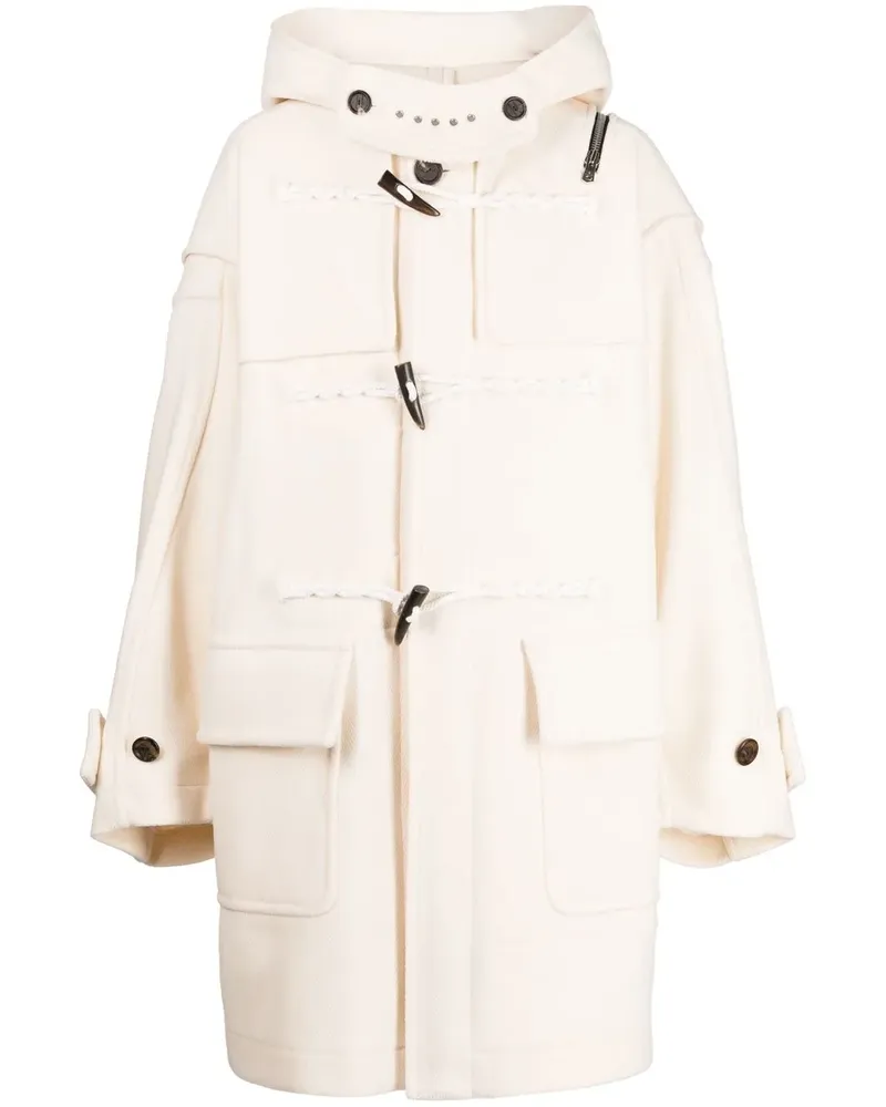 TheSoloIst Klassischer Dufflecoat - Weiß Weiß