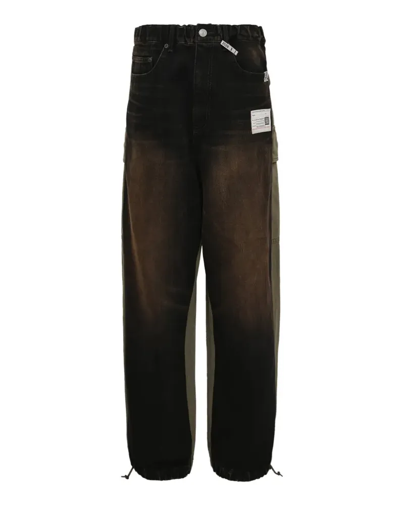 MIHARAYASUHIRO elasticated-waistband cargo pants - Schwarz Schwarz