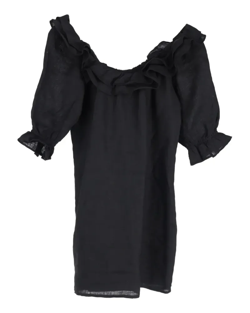 Reformation ruffled mini dress - Schwarz Schwarz