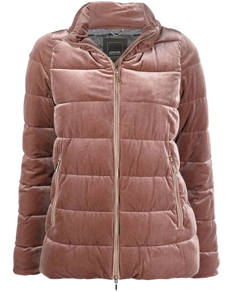 Geox Daunenjacke mit Samt-Finish - Rosa Rosa