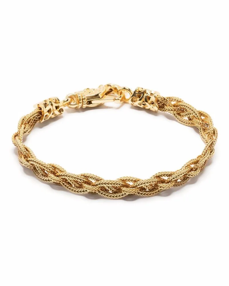 Emanuele Bicocchi Vergoldetes Armband im geflochtenen Design Gold