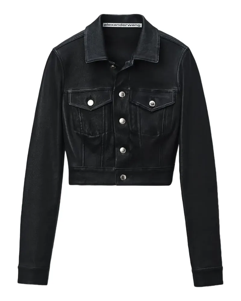 Alexander Wang Trucker-Jacke mit Knopfverschluss - Schwarz Schwarz