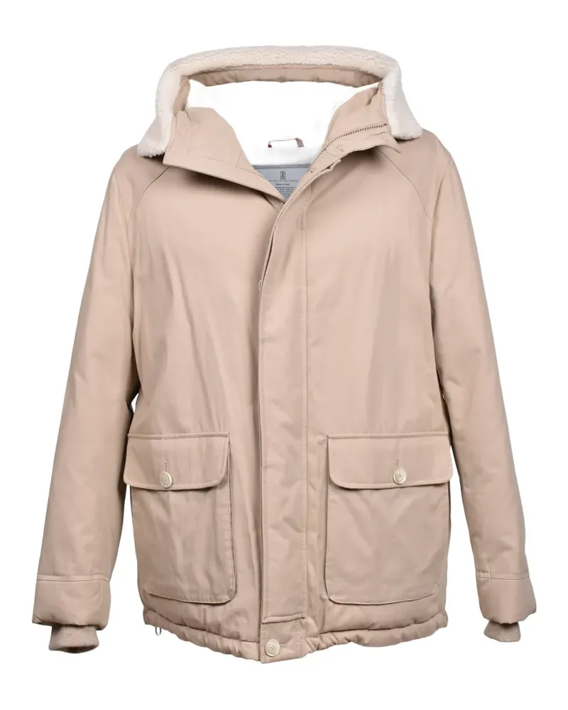 Brunello Cucinelli quilted down parka - Nude Nude