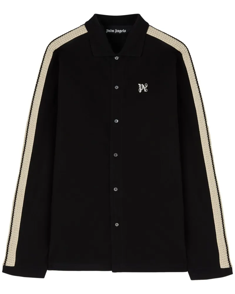 Palm Angels Hemd mit Monogramm - Schwarz Schwarz
