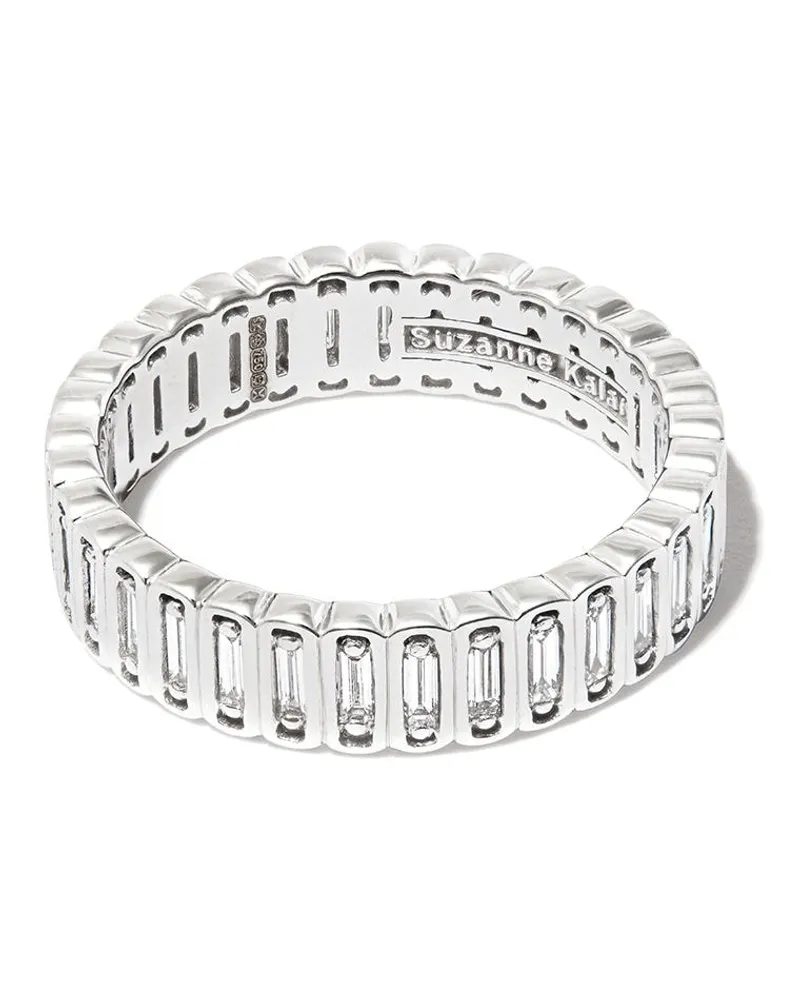 Suzanne Kalan 18kt Inlay Weißgoldring mit Diamanten - Silber Silber