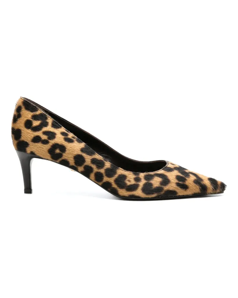 Baldinini Pumps mit Haarstruktur und Leopardenprint - Braun Braun