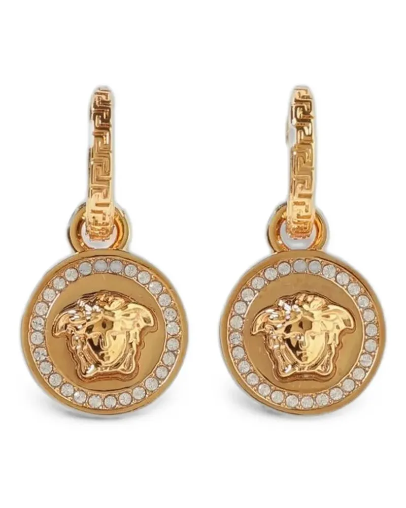 Versace La Medusa Greca crystal-embellished earrings - Gold Gold
