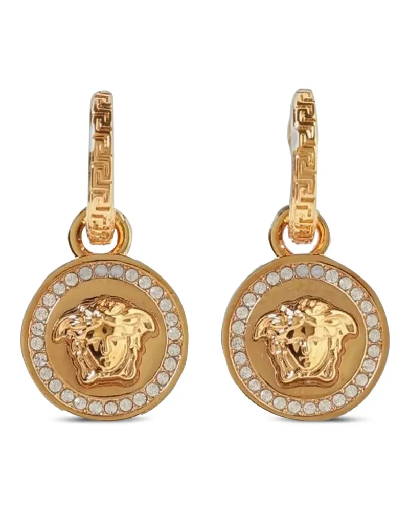 Versace La Medusa Greca Ohrringe mit Kristallen - Gold Gold