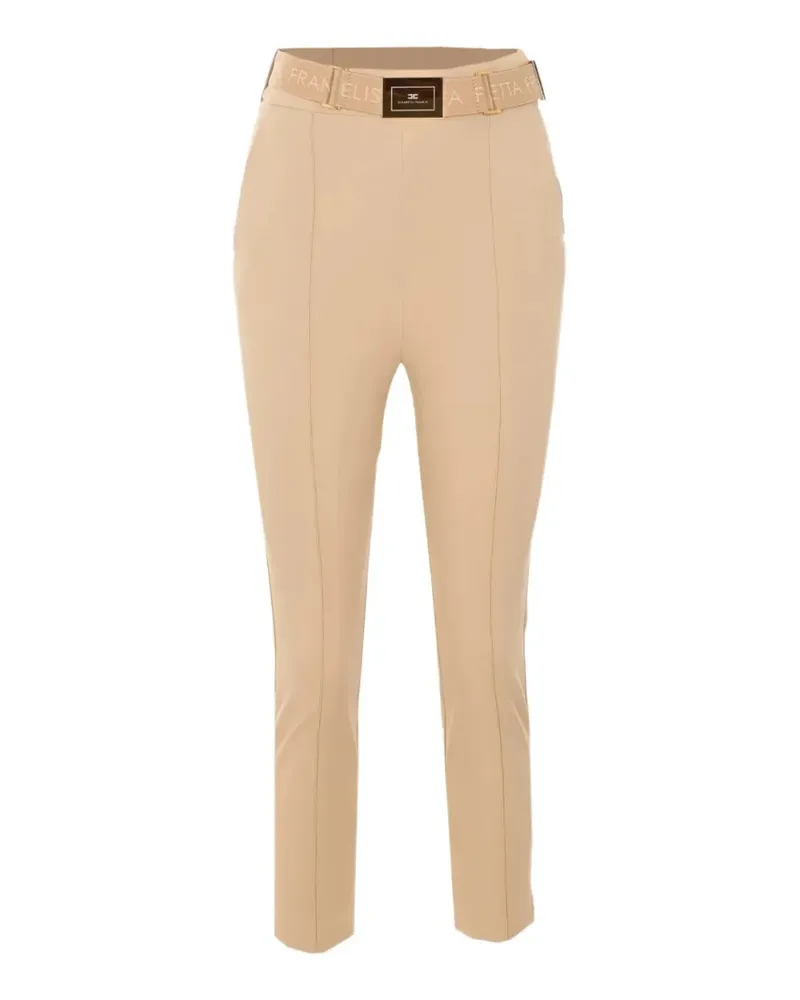 Elisabetta Franchi Hose mit Gürtel - Nude Nude