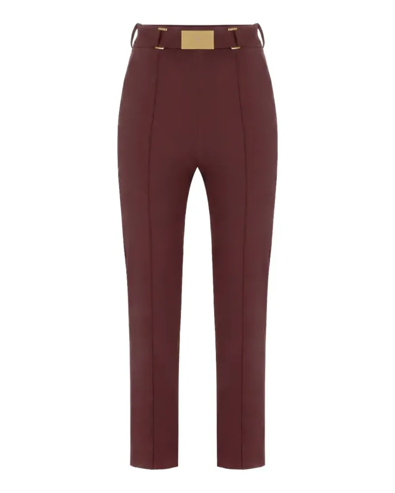 Elisabetta Franchi Hose mit Gürtel - Nude Nude