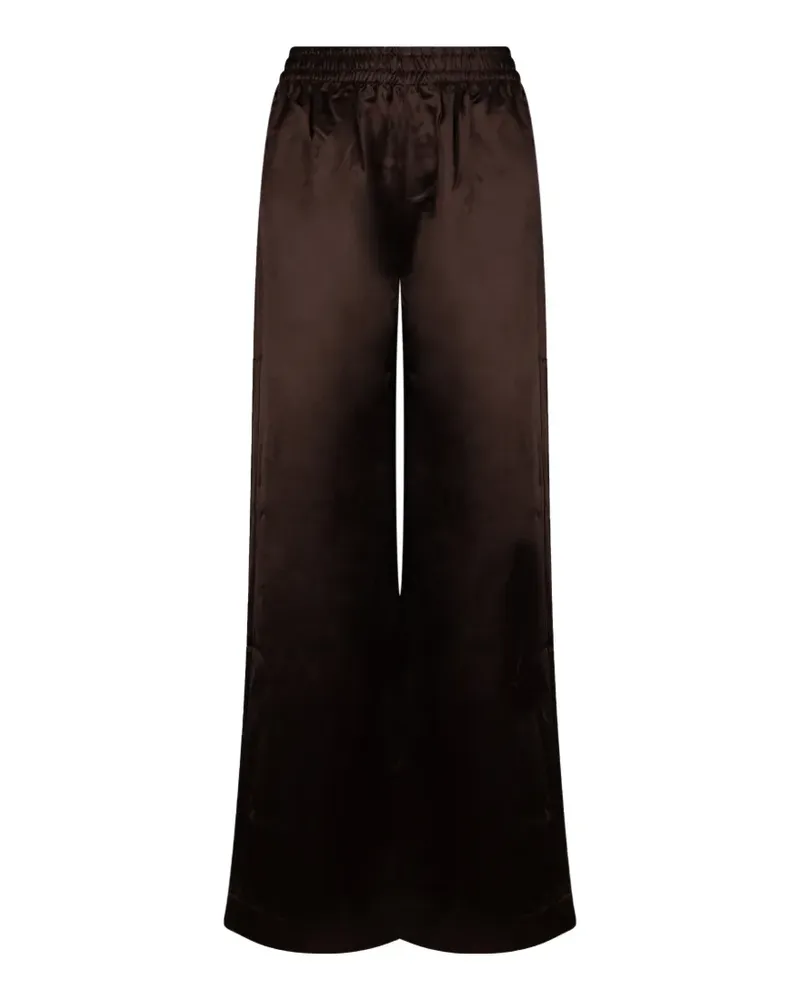 Derhy Capucine satin-finish wide-leg trousers - Braun Braun
