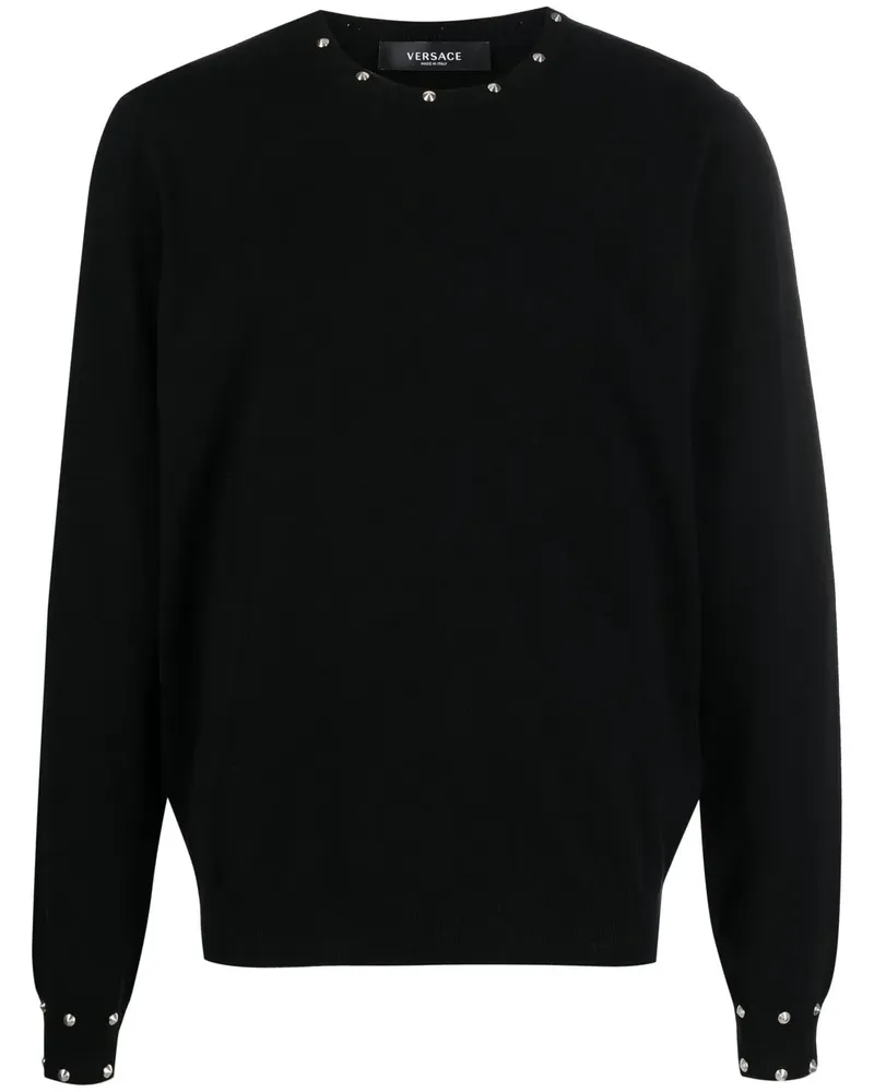 Versace Pullover mit Nieten - Schwarz Schwarz