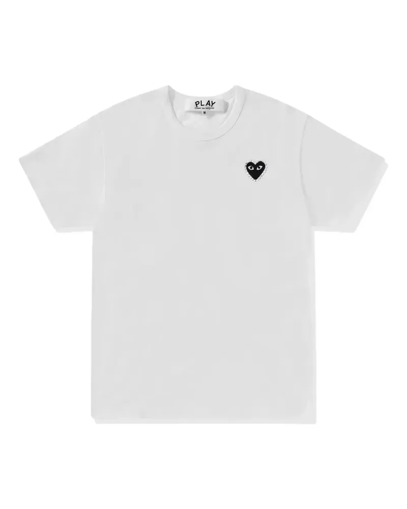 Comme des Garçons Play T-Shirt mit Strassherz - Weiß Weiß