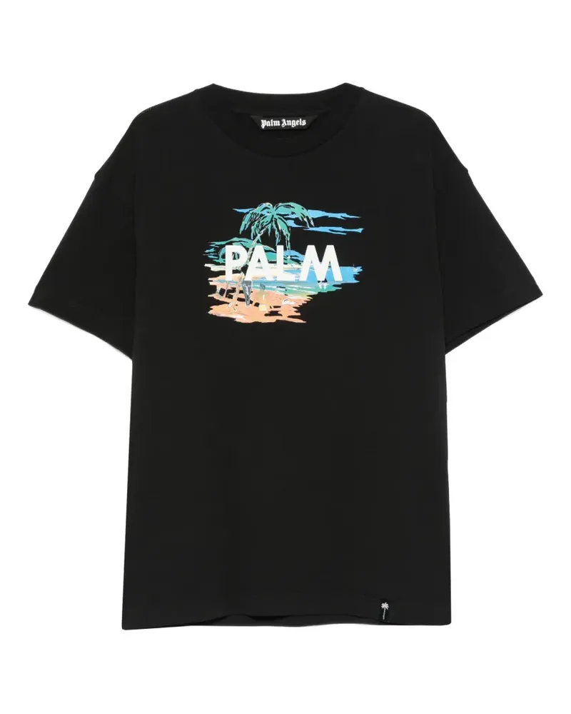 Palm Angels Kurzärmeliges T-Shirt - Schwarz Schwarz