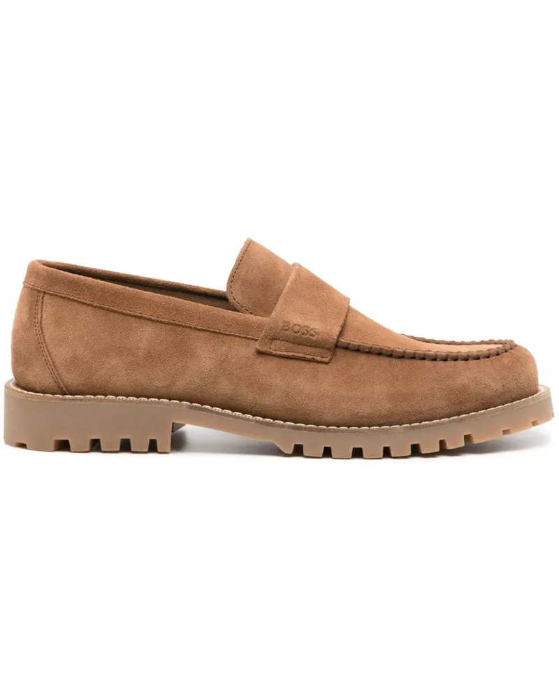 HUGO BOSS Penny-Loafer aus Wildleder Braun