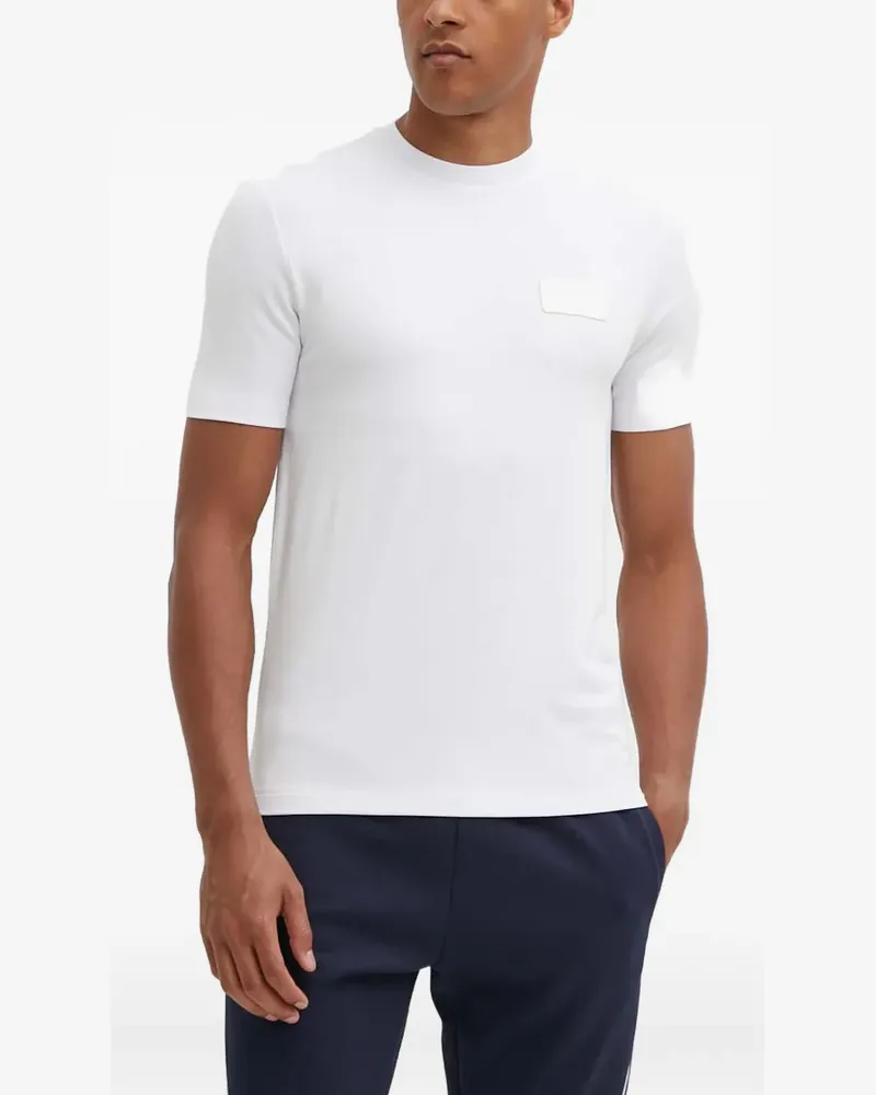 EA7 T-Shirt mit Logo-Patch - Weiß Weiß