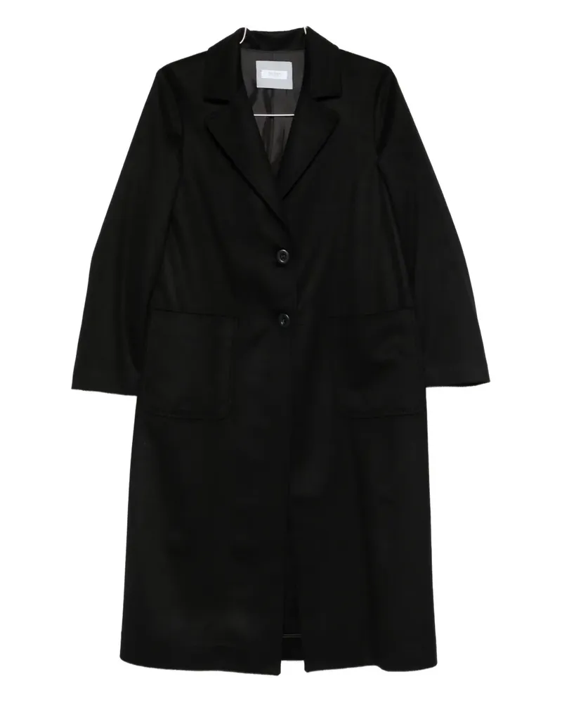 BARBA Mantel mit fallendem Revers - Schwarz Schwarz