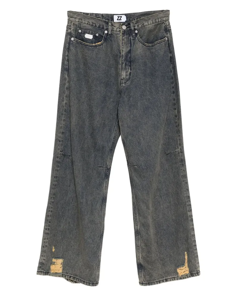 Izzue Jeans mit Logo-Patch - Blau Blau
