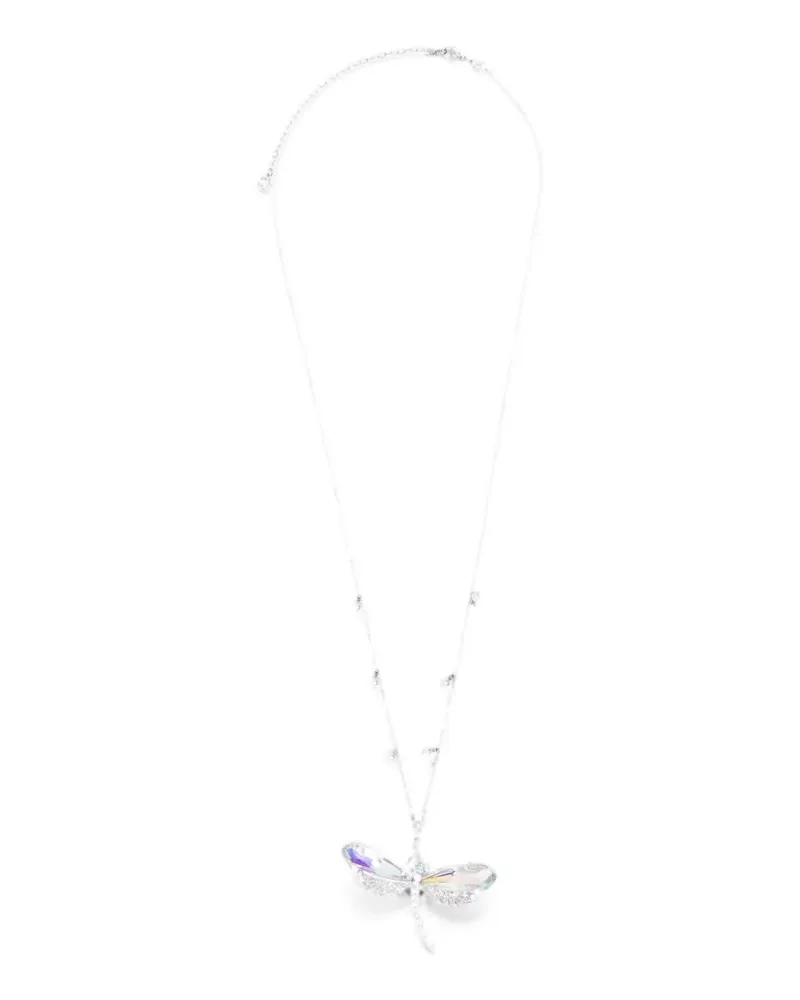 Swarovski x Ariana Grande crystal and cubic zirconia pendant necklace and brooch - Silber Silber
