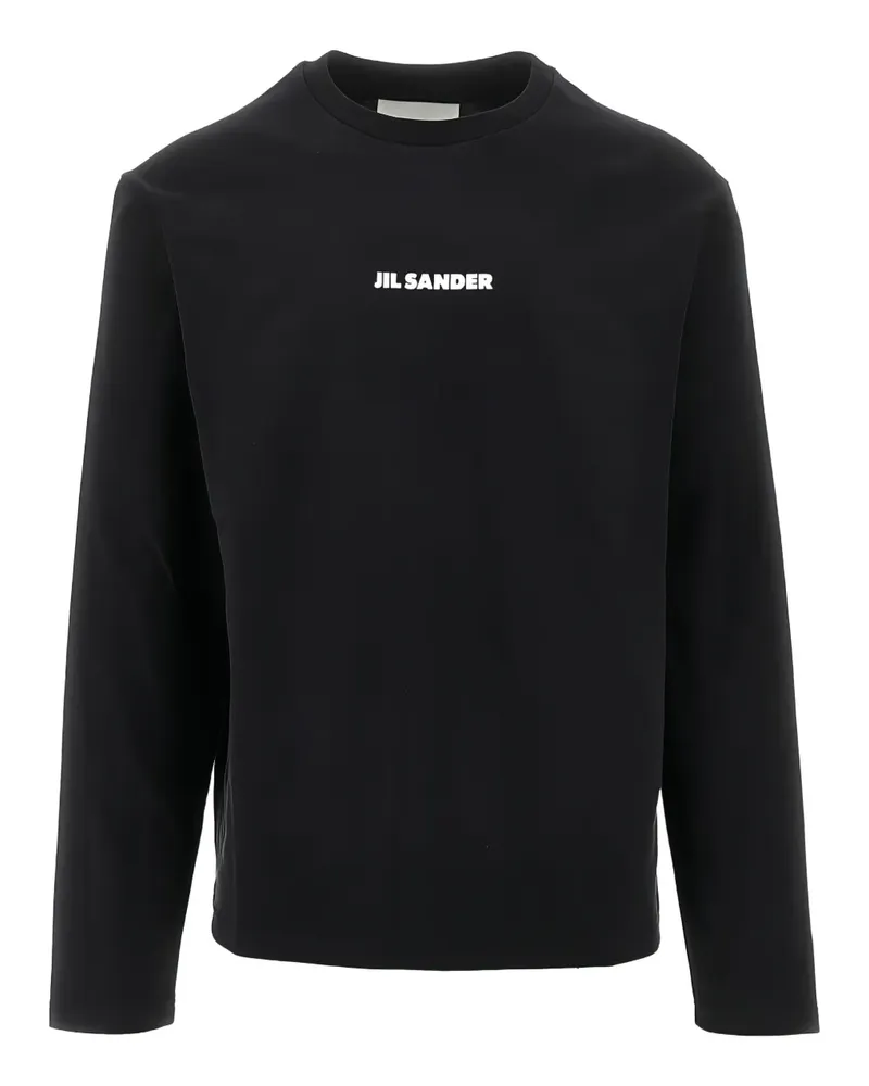 Jil Sander logo-detail T-Shirt - Schwarz Schwarz