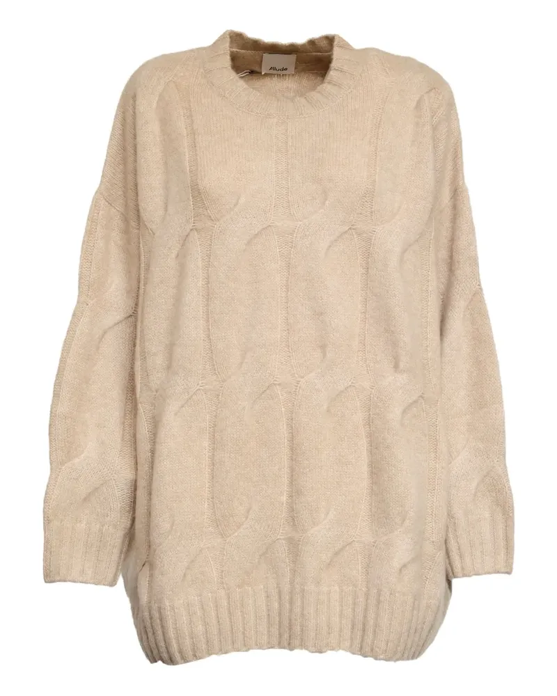 ALLUDE Pullover mit Zopfmuster - Nude Nude