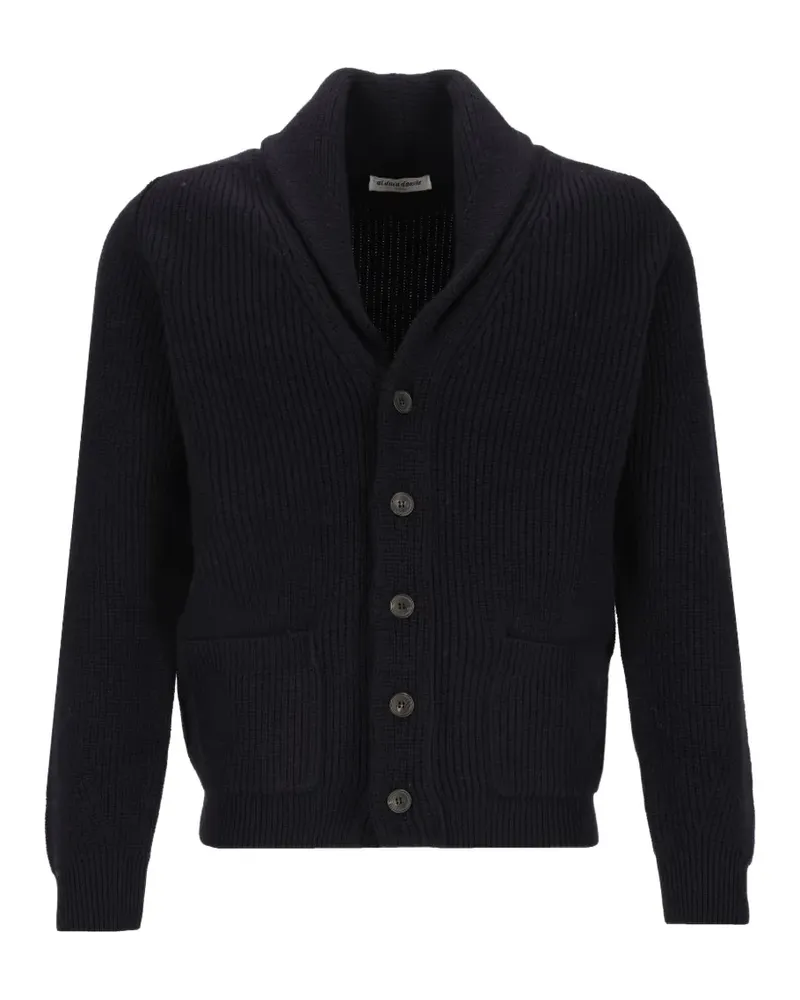 Al Duca D’Aosta 1902 Gerippter Cardigan mit Schalkragen - Blau Blau
