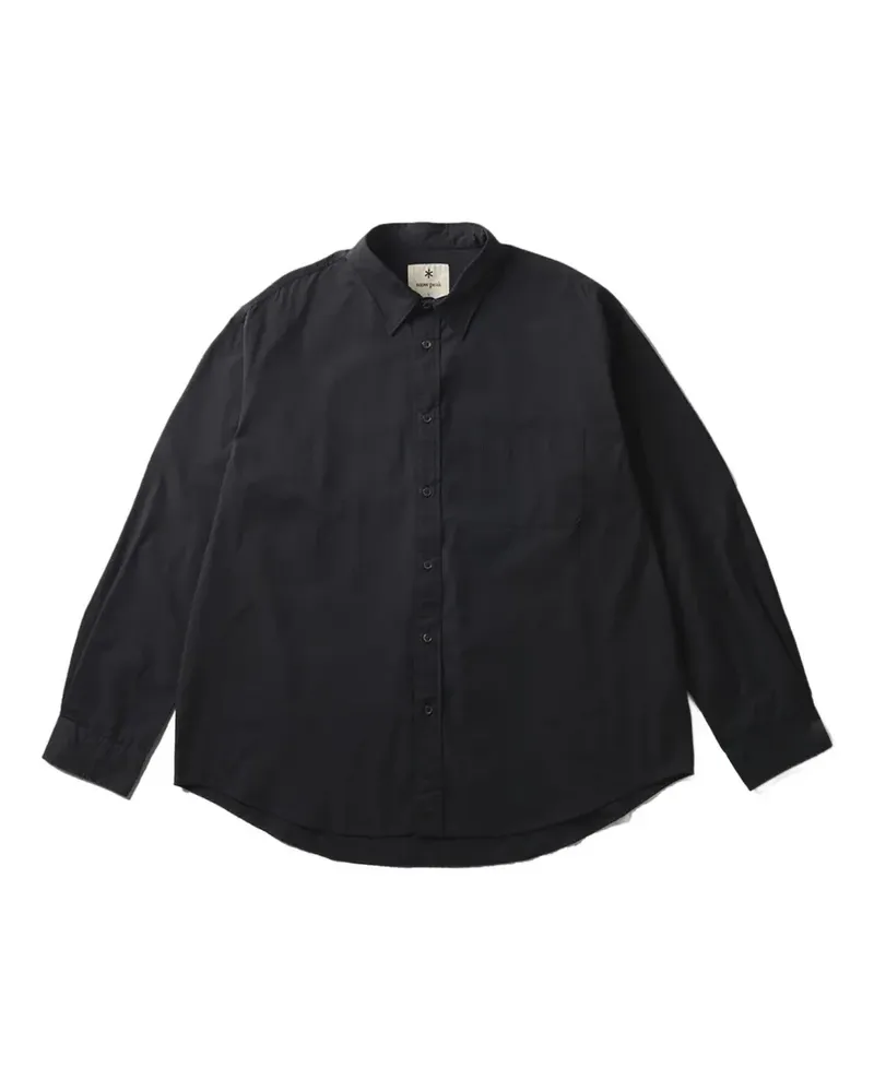 Snow Peak organic-cotton shirt - Schwarz Schwarz