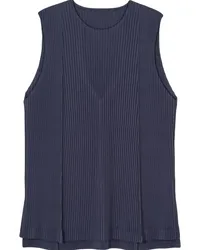 Issey Miyake Plissiertes Tanktop Blau