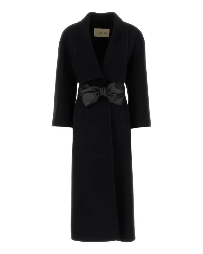 Valentino Garavani Drapierter Mantel - Schwarz Schwarz