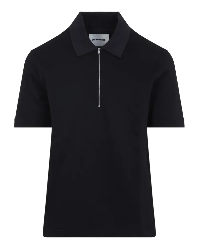Jil Sander zip polo shirt - Schwarz Schwarz
