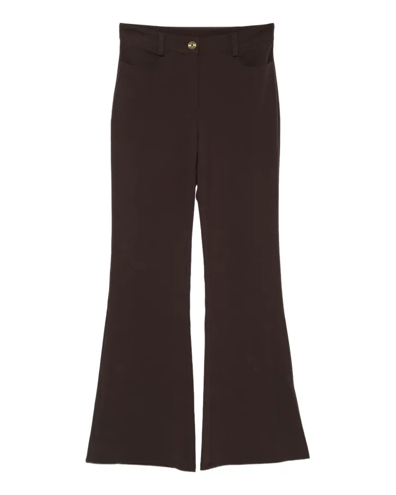 Michael Kors Ausgestellte Hose mit Logo-Schild - Braun Braun